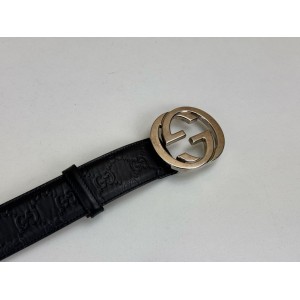 GUCCI 411924 SIGNATURE LEATHER BELT